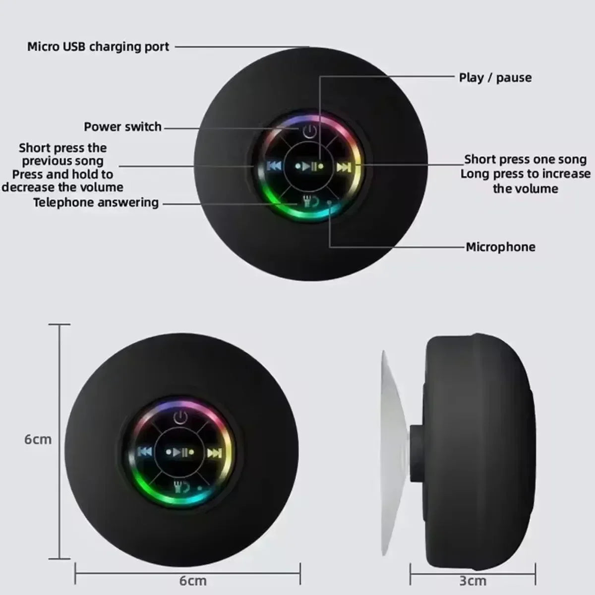 AquaBeats Glow - Waterproof Speaker