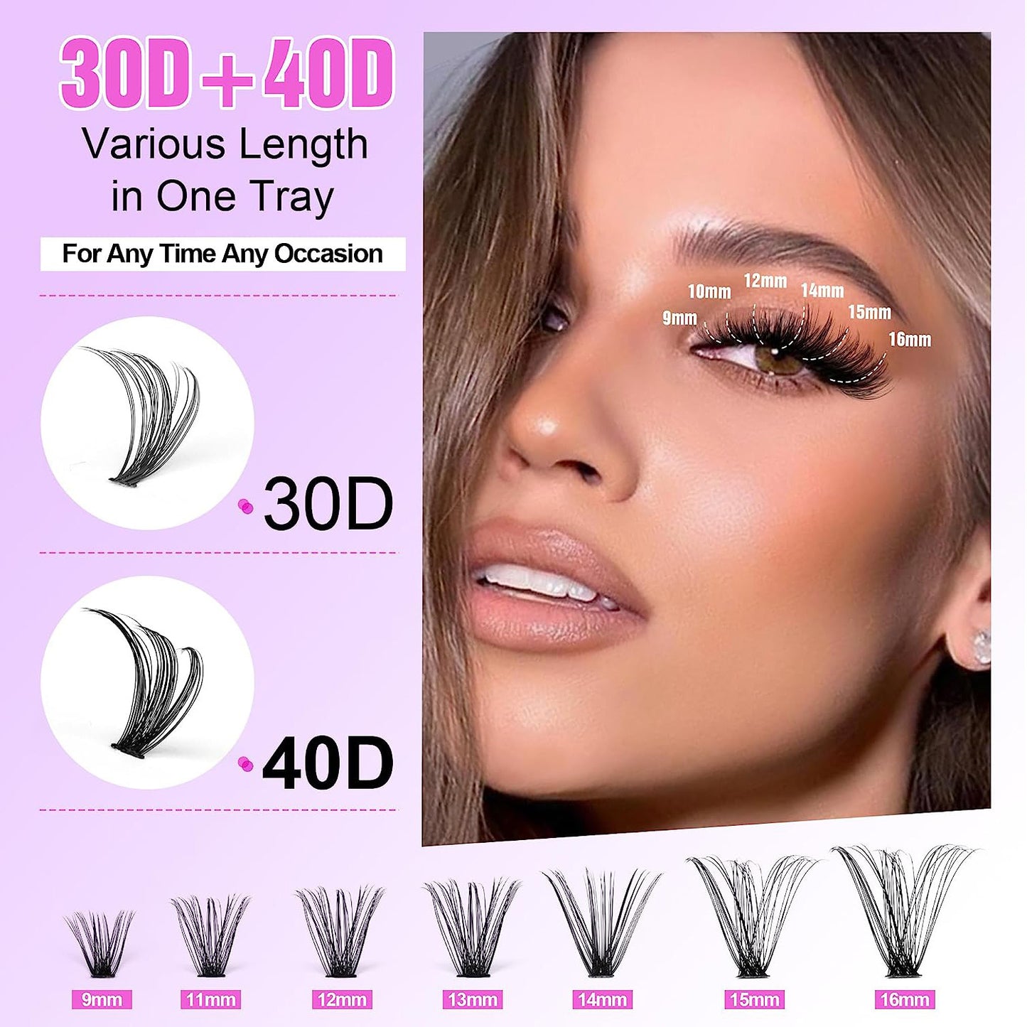 LashAmore™ 30D40D Cluster Lash Kit