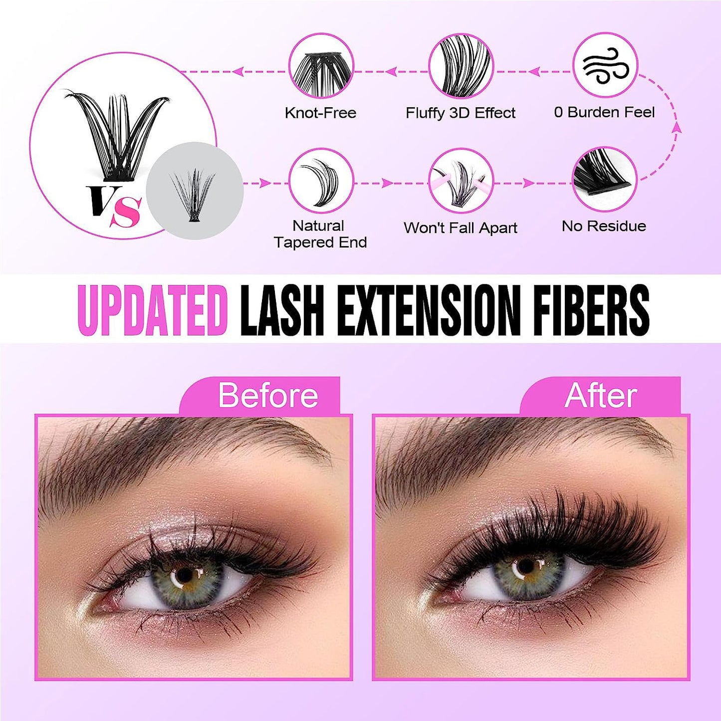 LashAmore™ 30D40D Cluster Lash Kit